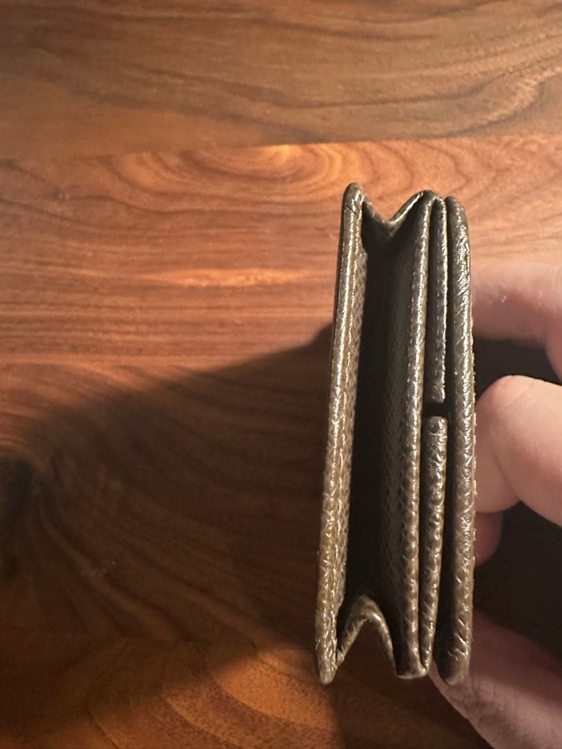 極美品　ルイヴィトン　ポルトモネボワット　タイガ　ケース　グリズリ　茶色