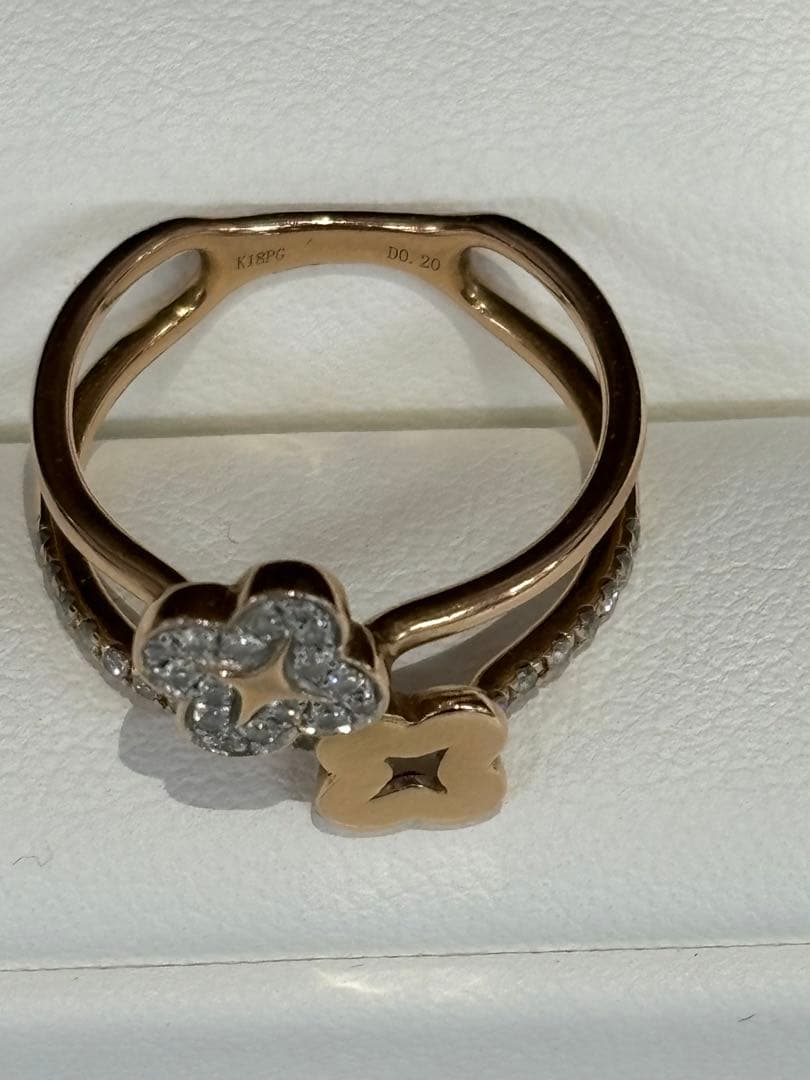 K18ピンクゴールドダイヤリング