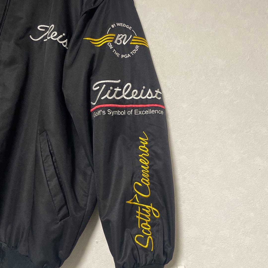 スコッティキャメロン　ブルゾン　ブラック　刺繍　レア　タイトリスト　ゴルフ