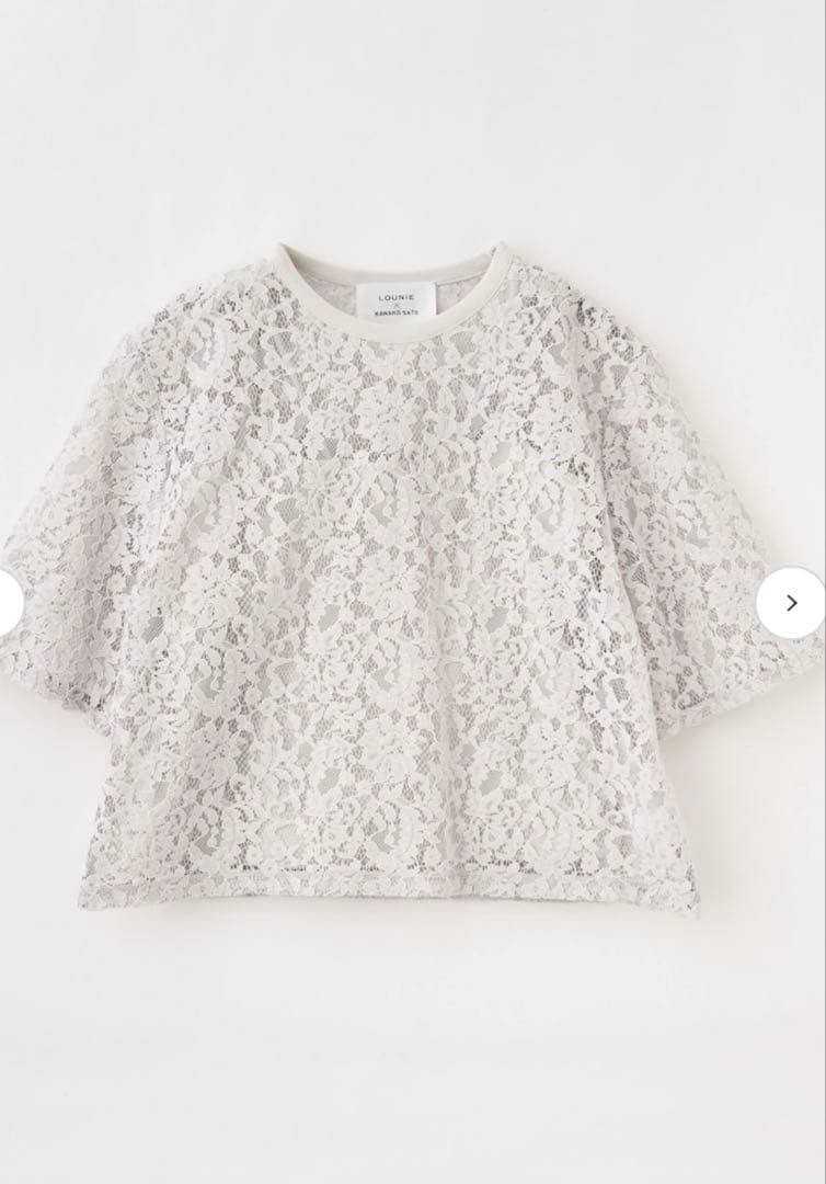 LOUNIE×KANAKO SATOレース半袖トップス 新品