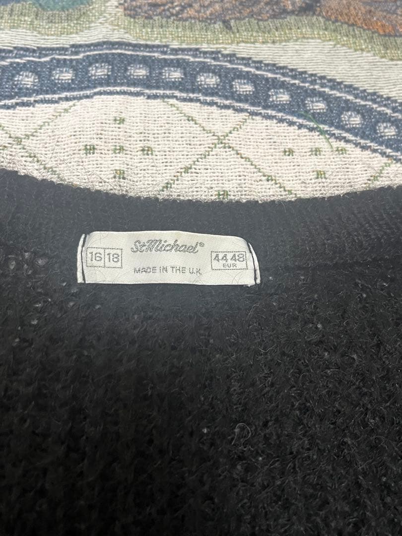 ユーロ　90s ヴィンテージ　st michael モヘア　カーディガン　毛足長