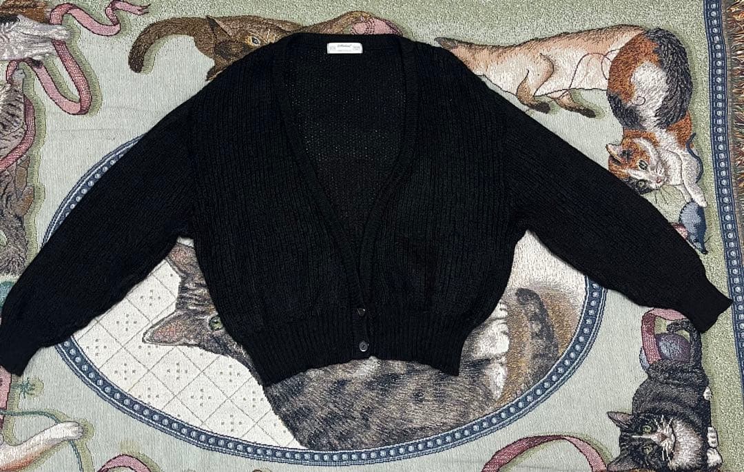 ユーロ　90s ヴィンテージ　st michael モヘア　カーディガン　毛足長