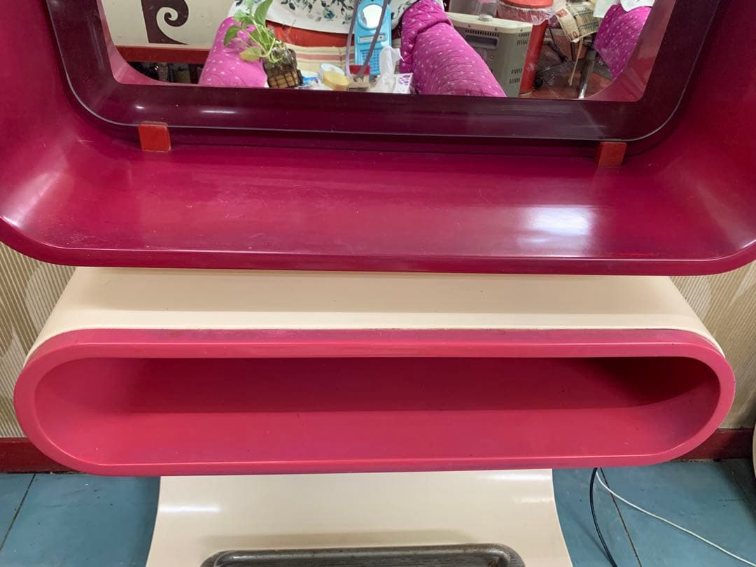 【良品】ピエールカルダン　ミラー　レッド　美容室