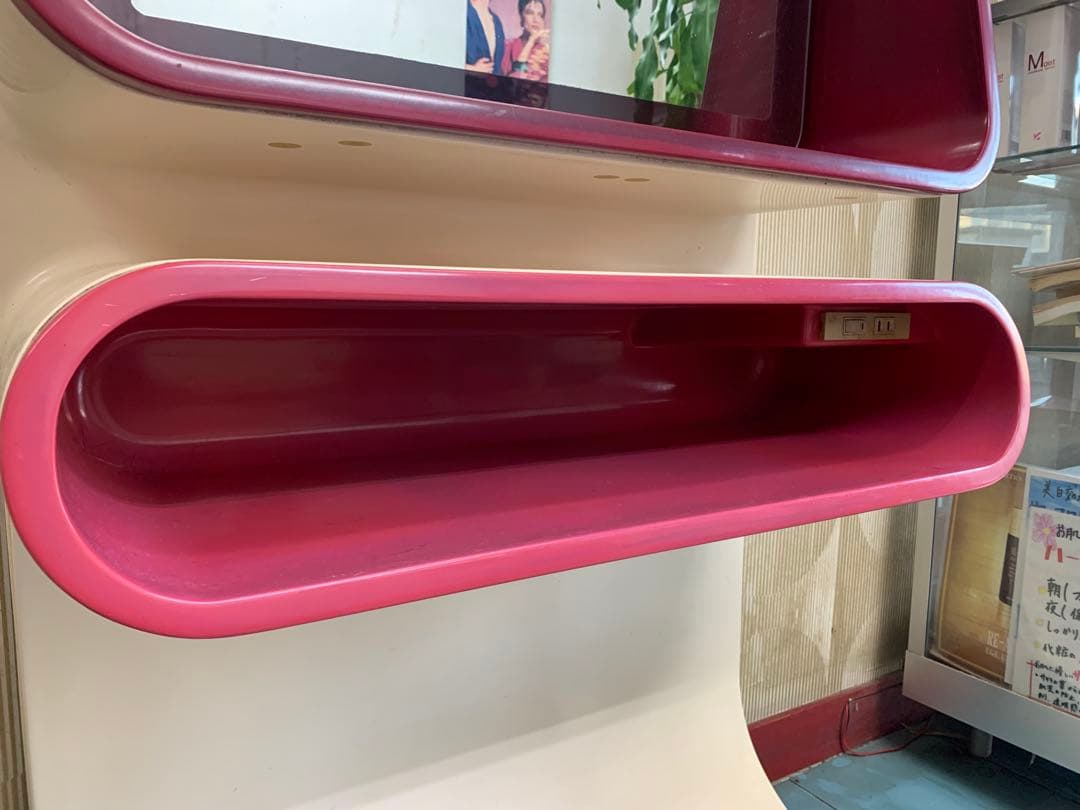 【良品】ピエールカルダン　ミラー　レッド　美容室