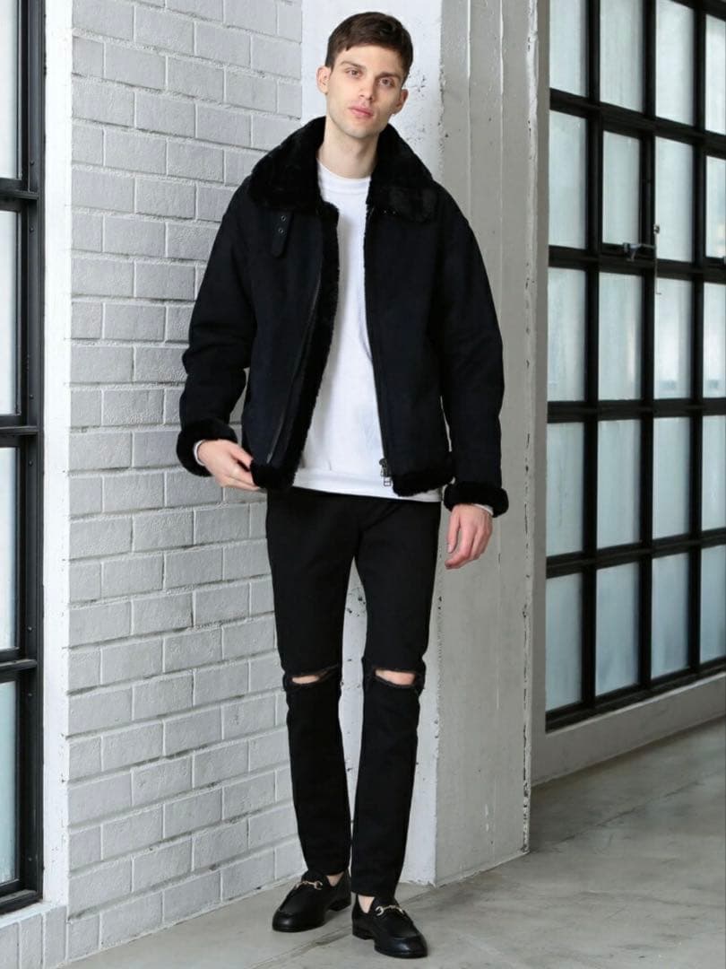 新品タグ付き★2.4万★ビューティー＆ユース フェイクムートン B-3 ブルゾン