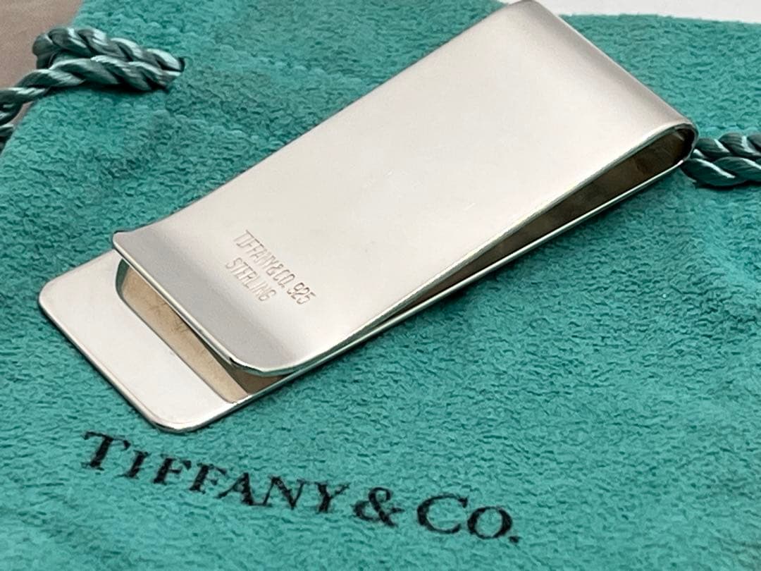 c182 美品　希少　ティファニー　マネークリップ　シルバー　925