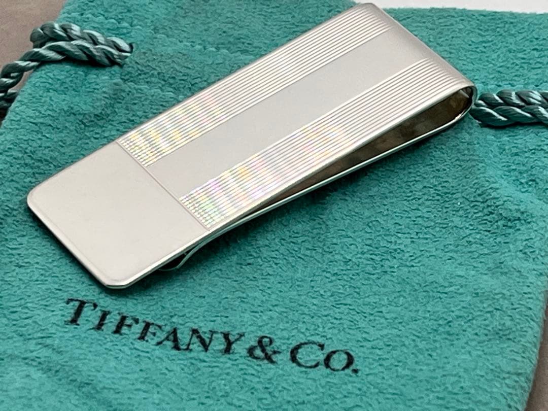 c182 美品　希少　ティファニー　マネークリップ　シルバー　925
