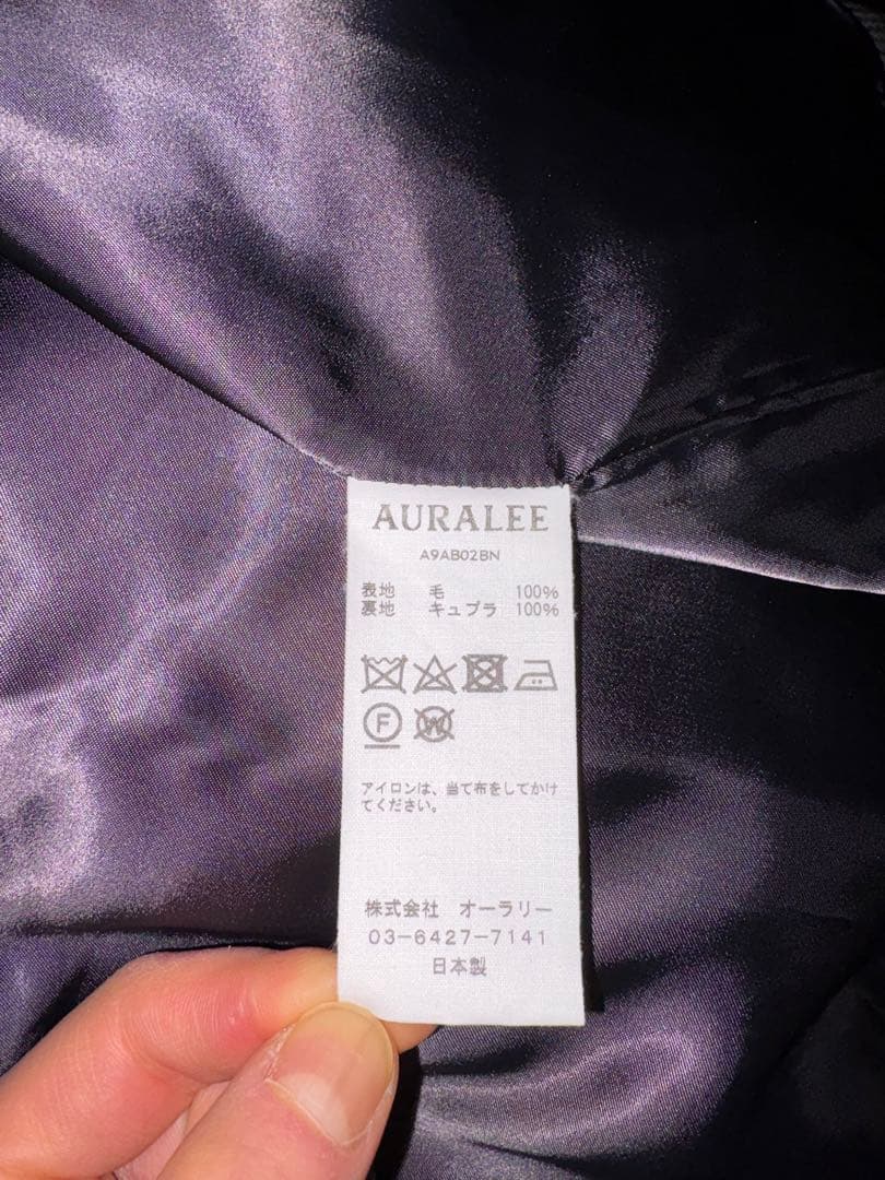 【AURALEE 】DOUBLE FACE CHECK ZIP BLOUSON