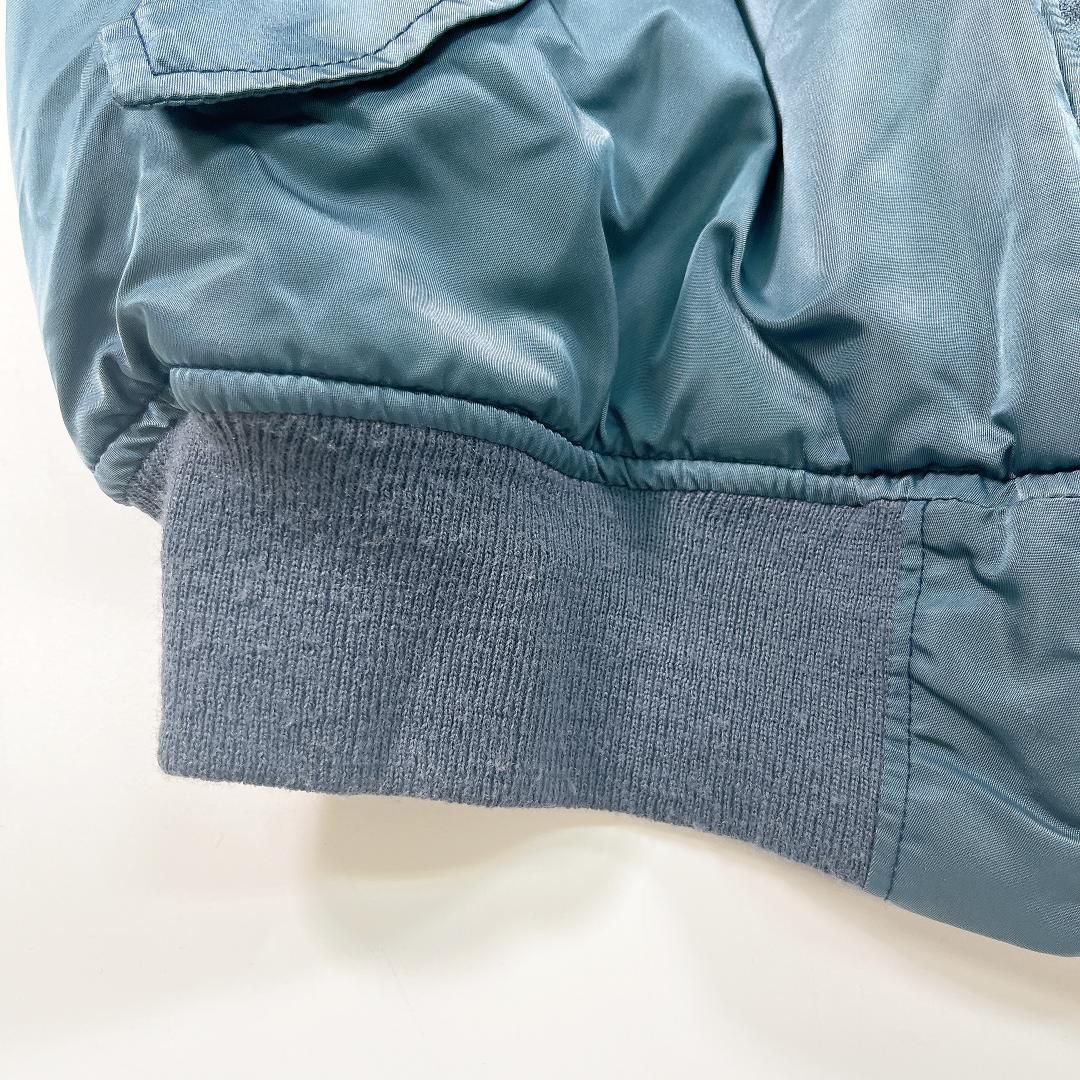 AVIREX MA-1 フライトジャケット バックロゴ L USA製 ブルー