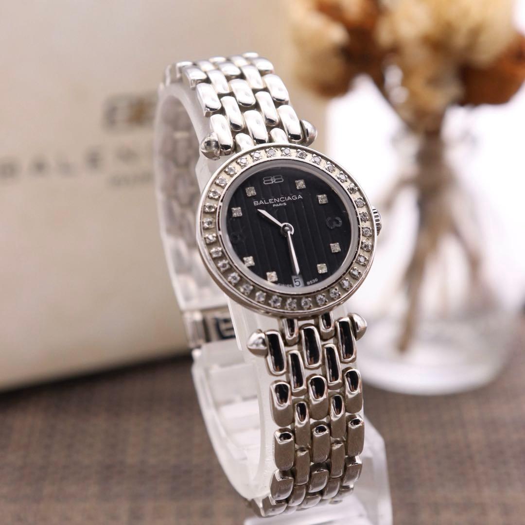 正規品【新品電池】BALENCIAGA 0023/ダイヤベゼル 動作品 人気