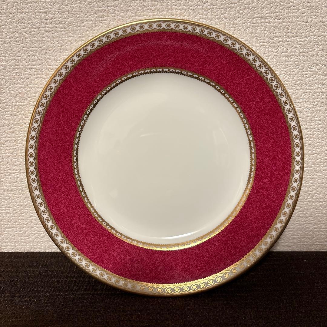 ウェッジウッド　ユーランダー　パウダールビー　デザートプレート　20.5cm