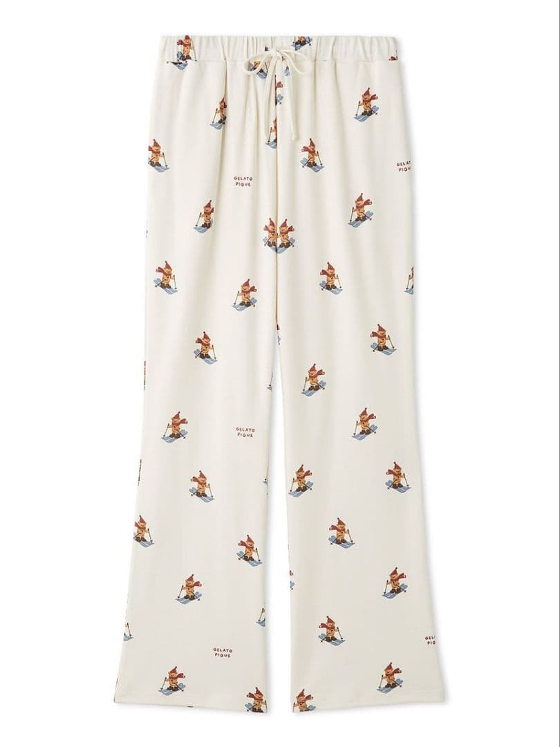 ジェラートピケ ホリデー スキーベアロングパンツ