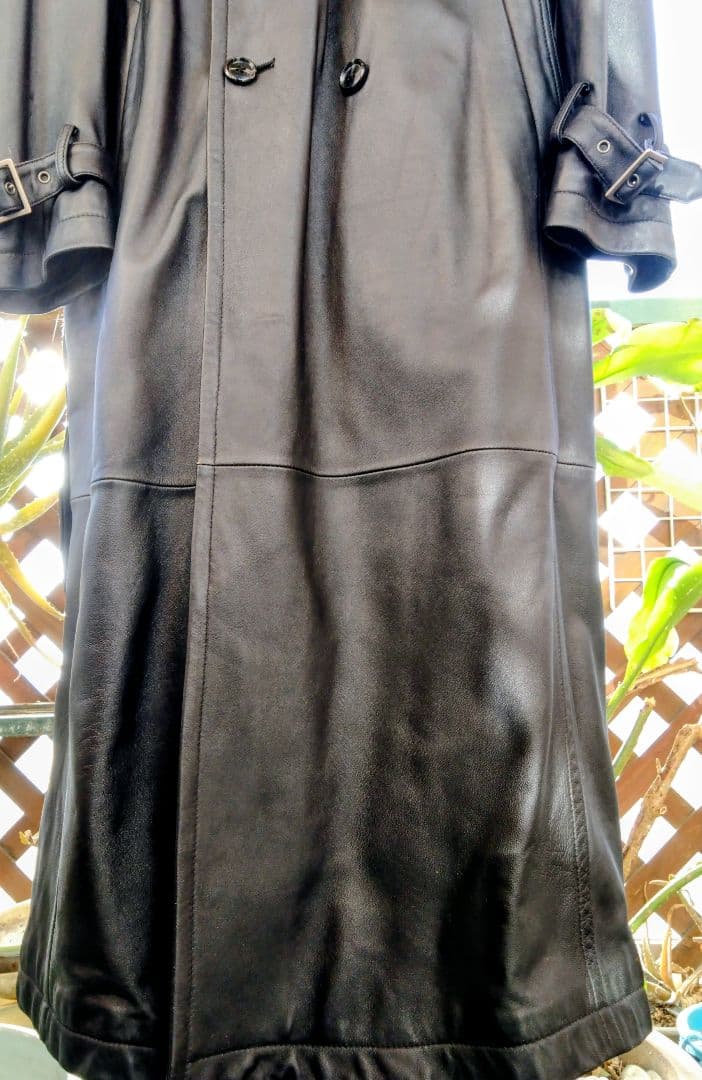 【羊革】ロングトレンチコート