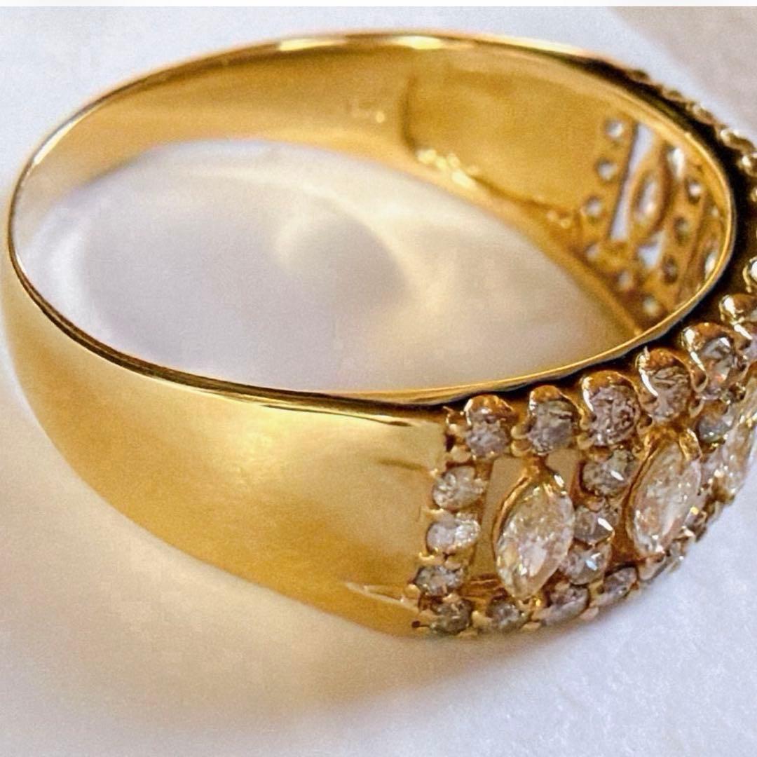 専用　　【3957】 K18 ダイヤモンド 1.00ct 14.5〜15号 鑑別