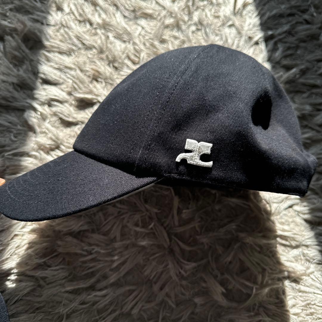 courrèges キャップ S 黒 値下げ