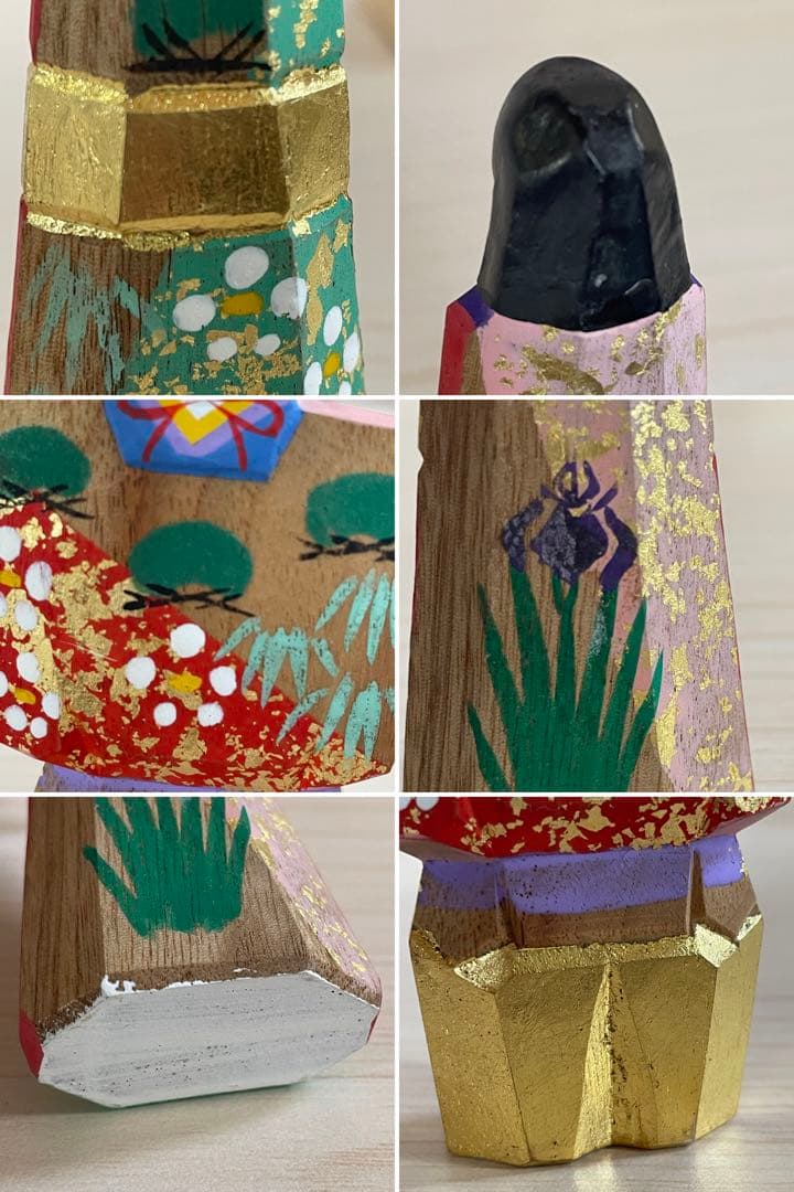 奈良一刀彫　木彫り　雛人形　立雛　S1158