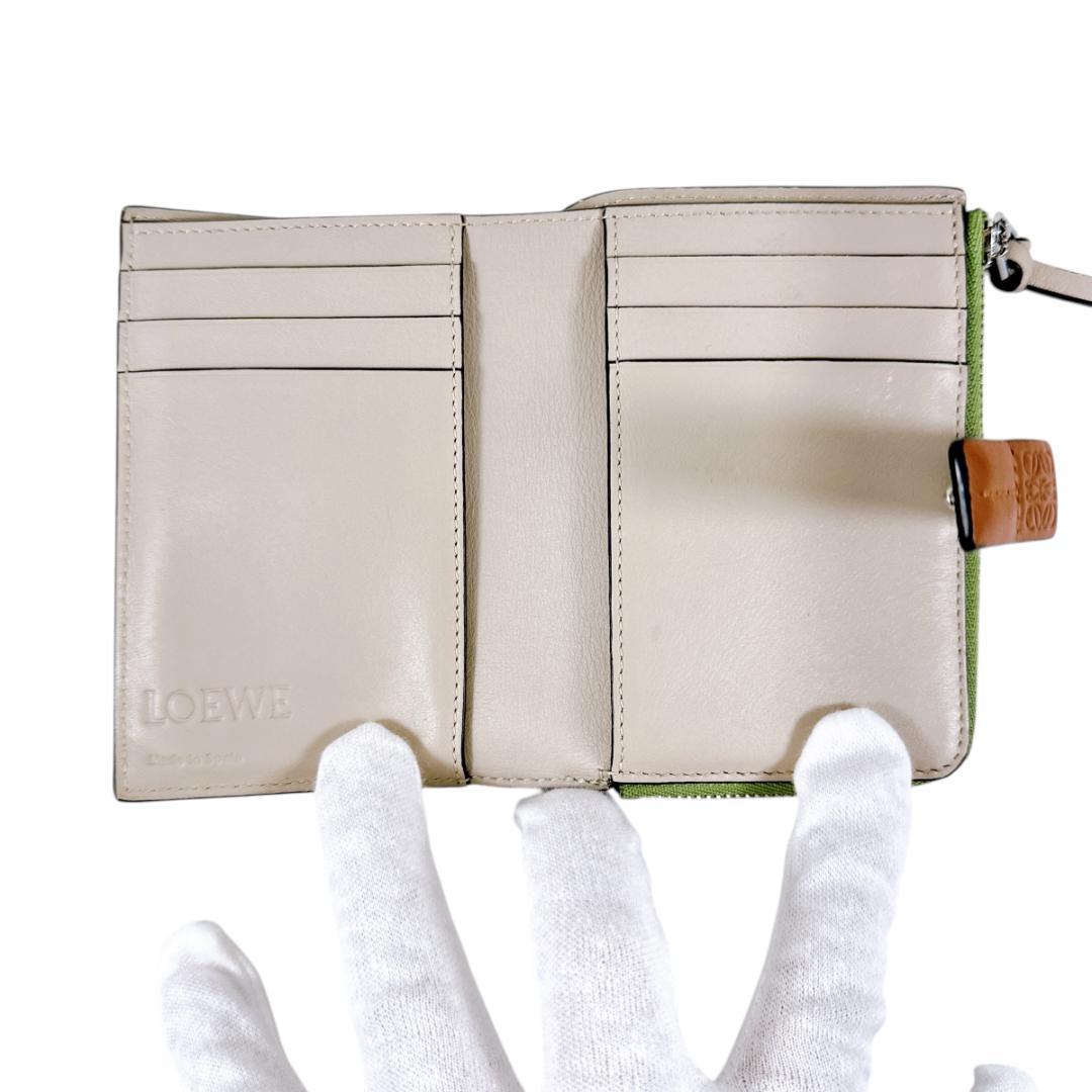 LOEWE ロエベ アナグラム 二つ折り財布 L字ファスナー 小銭入れ付き