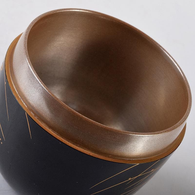 茶道具　前端春斎造　春草蒔絵　内銀溜　黒棗　建仁寺竹田益州極め箱　D　R8701