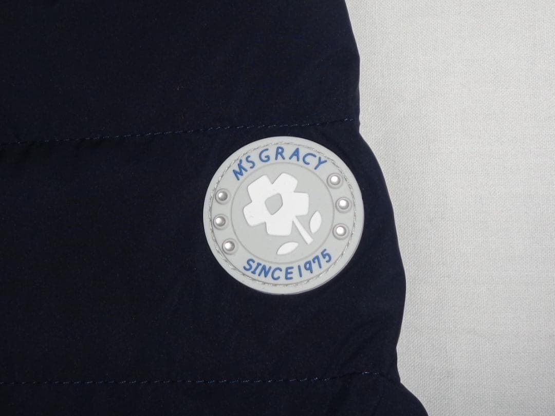 M’S GRACY エムズグレイシー ロングダウンコート 40紺 レッキスファー