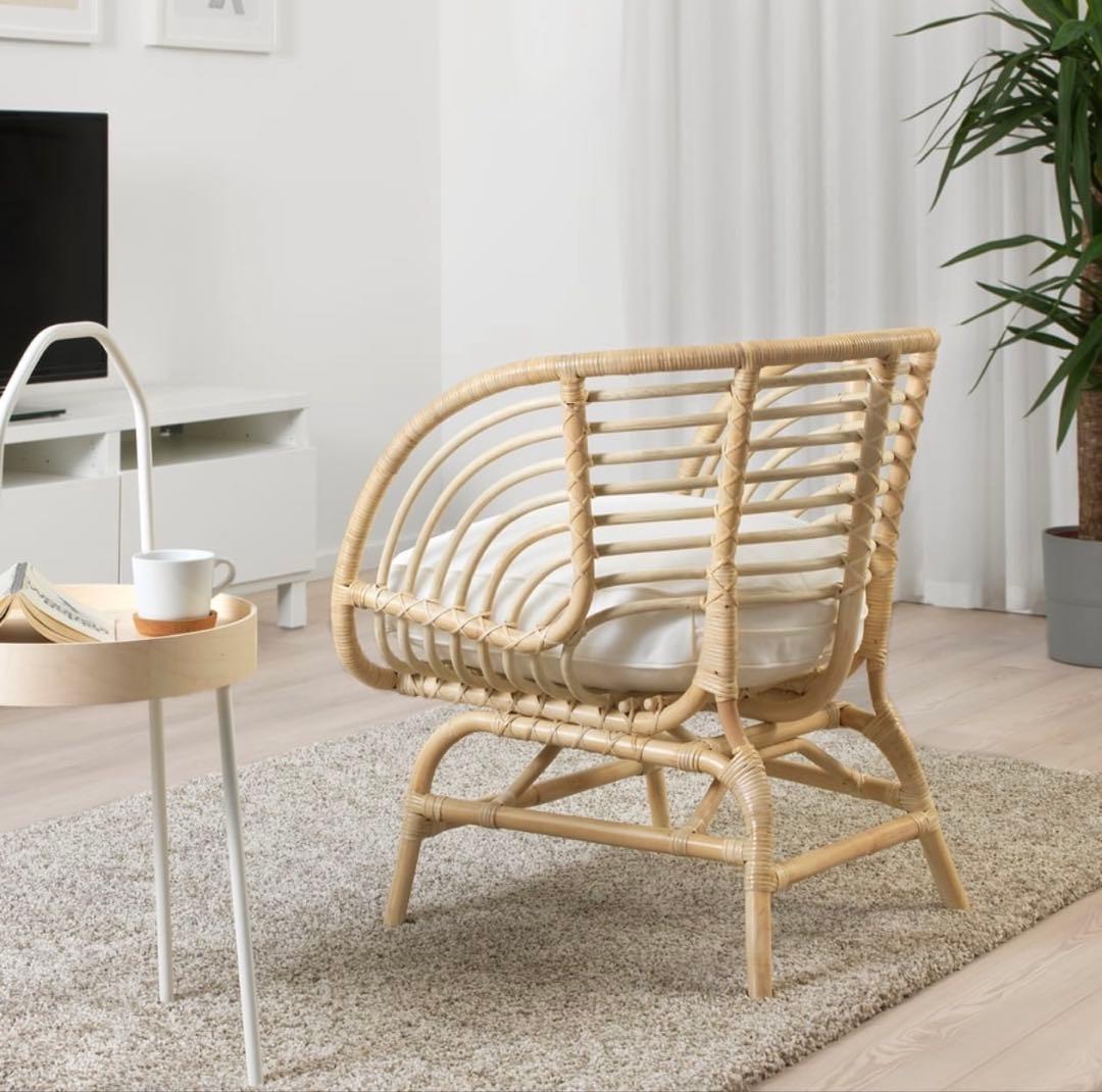 IKEA BUSKBO パーソナルチェア,クッション（発送OK、引き取り値引）