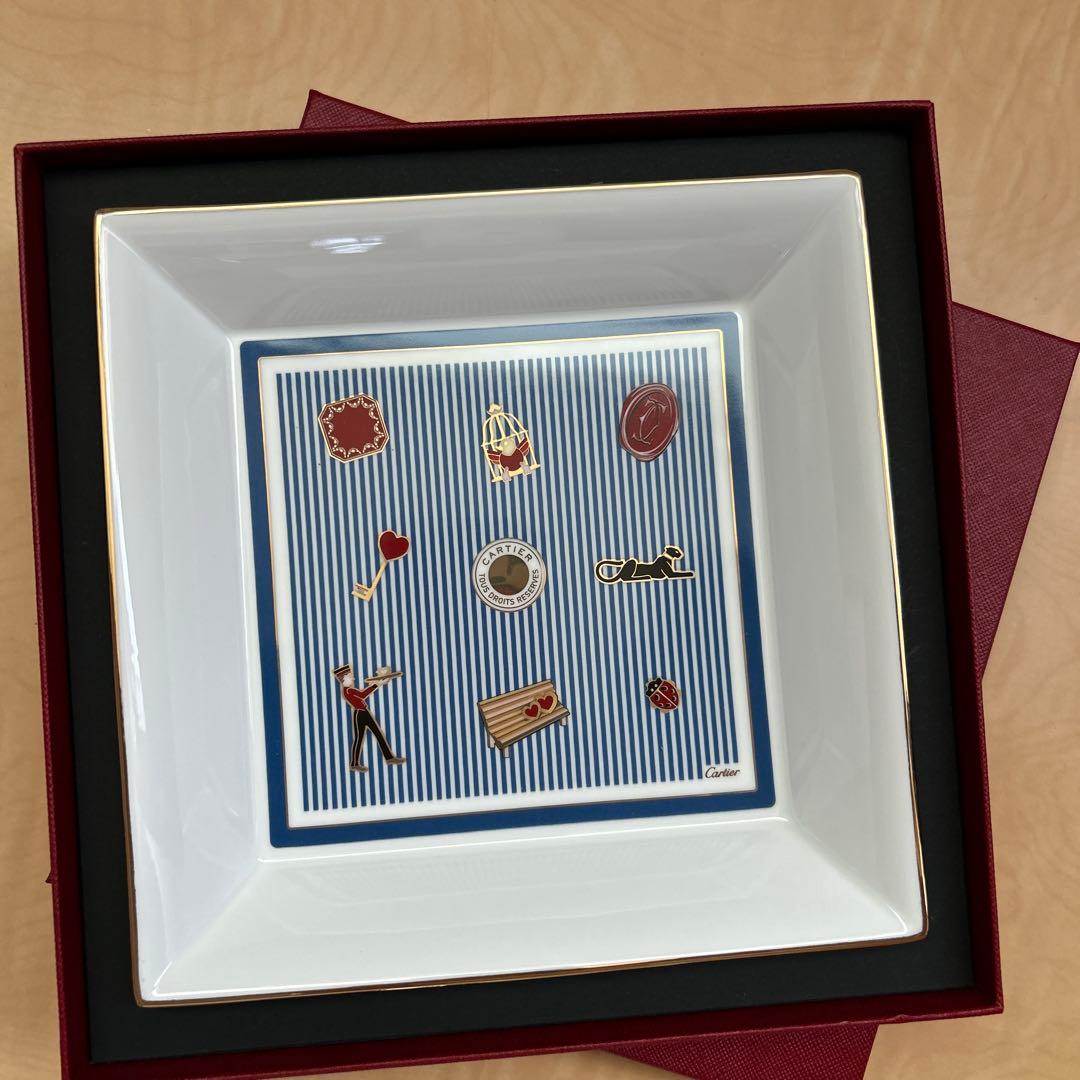 Cartier 非売品 ストライプ柄 プレート