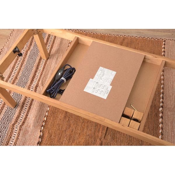 おしゃれ 北欧 暖かい 冬 家族 大型 長方形 こたつテーブル ブラウン