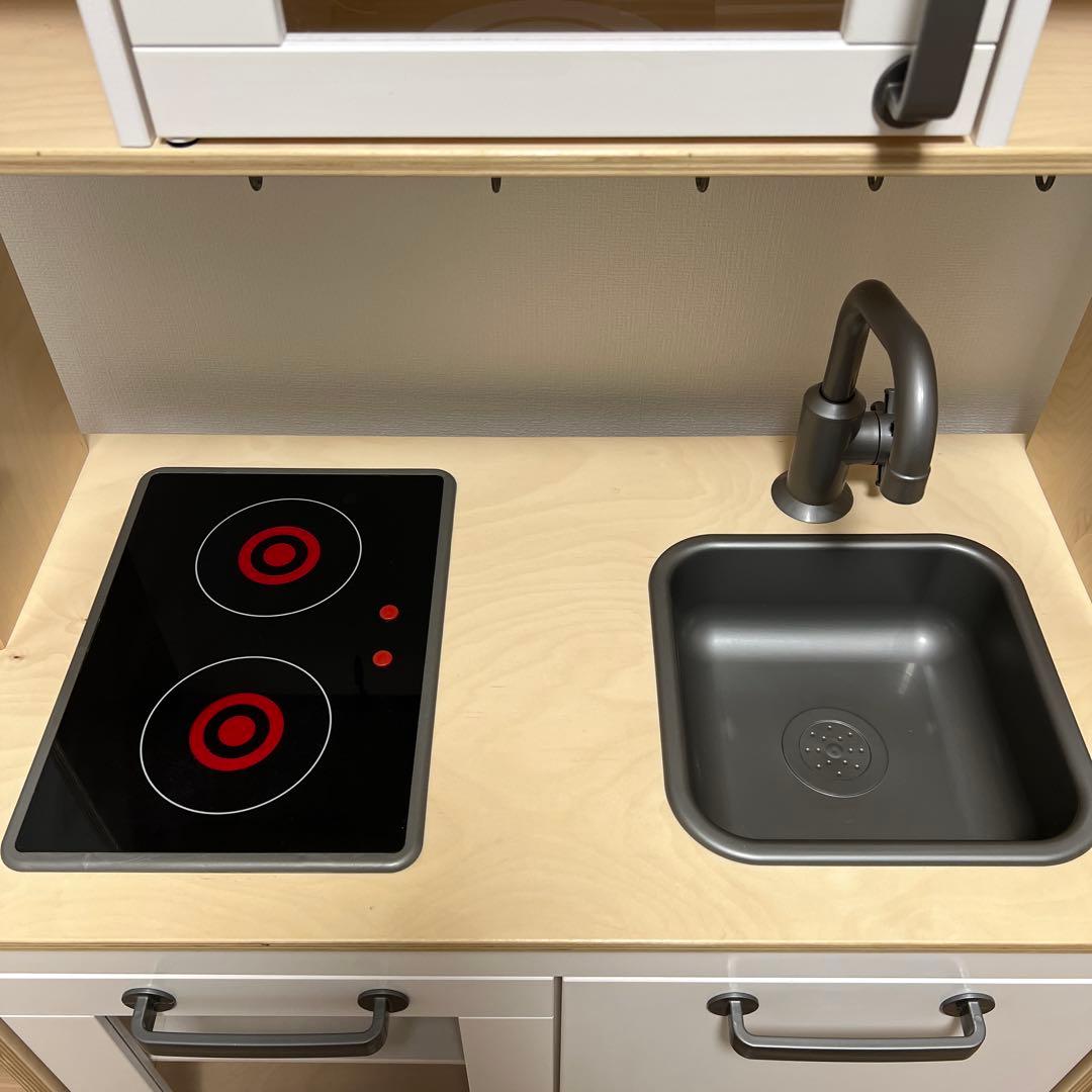 【美品】IKEA おままごとキッチンDUKTIG ホワイト　イケア　送料込