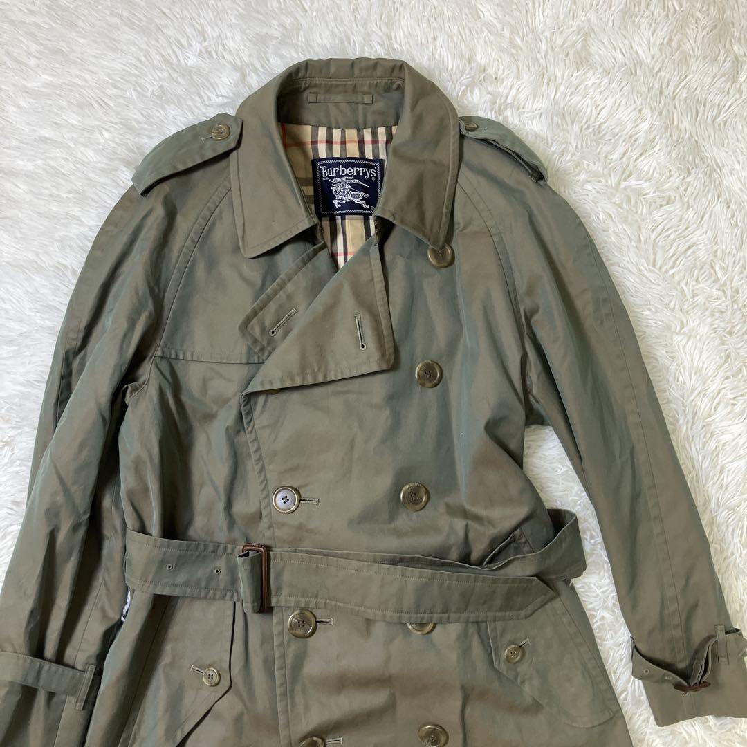 【美品】Burberrys トレンチコート 裏地 ノバチェック 玉虫色 L