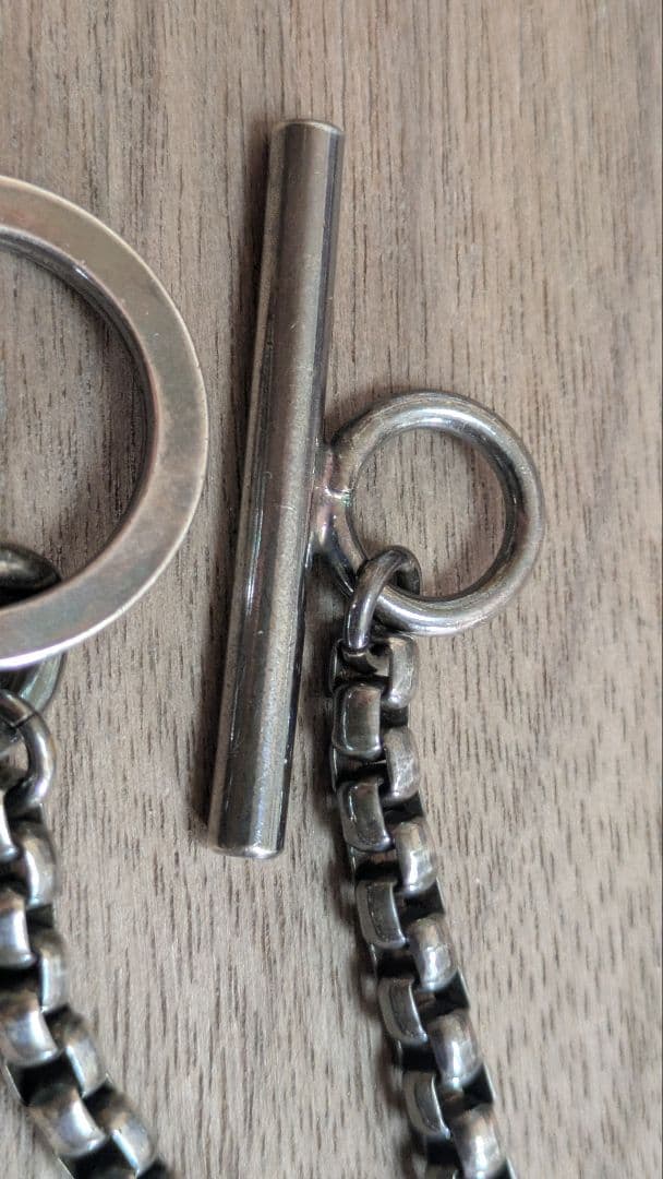 シルバーネックレス トグル式