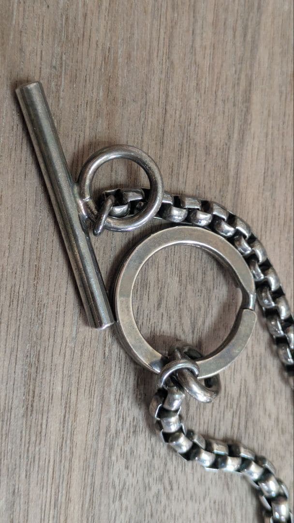 シルバーネックレス トグル式