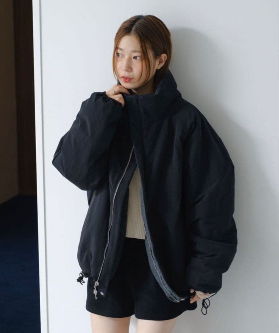 Kastane チェック中綿リバーシブル