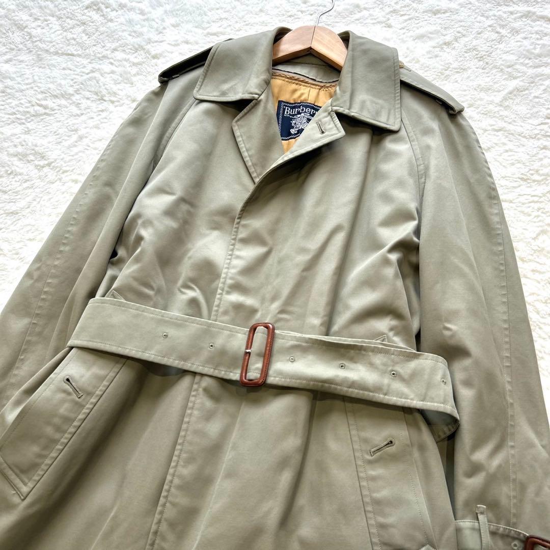 【美品】バーバリー 80’s ノバチェック　トレンチ　カーキ　ロング丈　ライナー