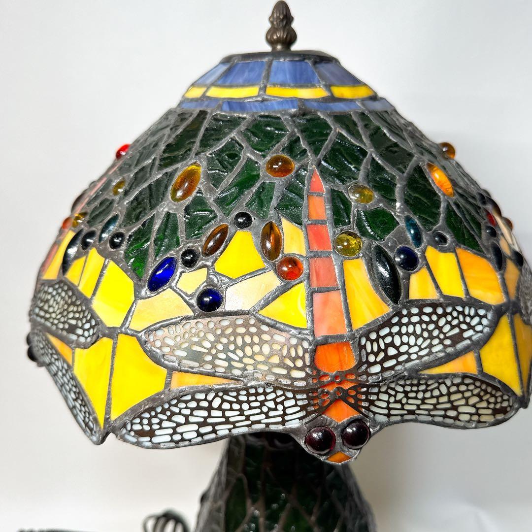 ステンドグラス ランプ ティファニースタイル 蜻蛉 昭和レトロ ヴィンテージ