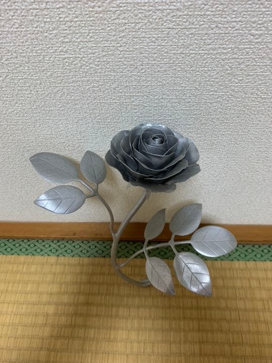 手作り　ハンドメイド　鉄製　薔薇　フラワー