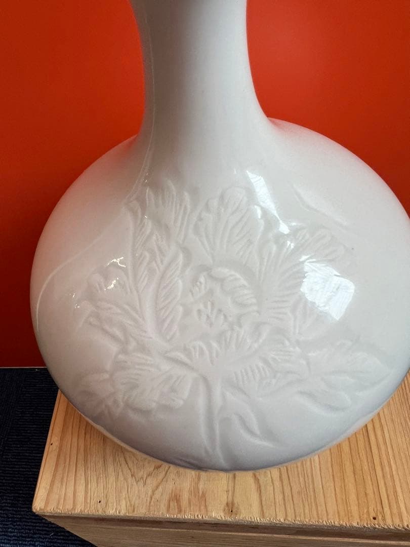 1299 中村清六　白磁　小花瓶　未使用　有田焼　高麗庵