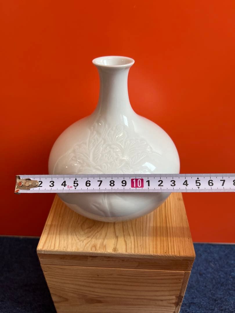1299 中村清六　白磁　小花瓶　未使用　有田焼　高麗庵