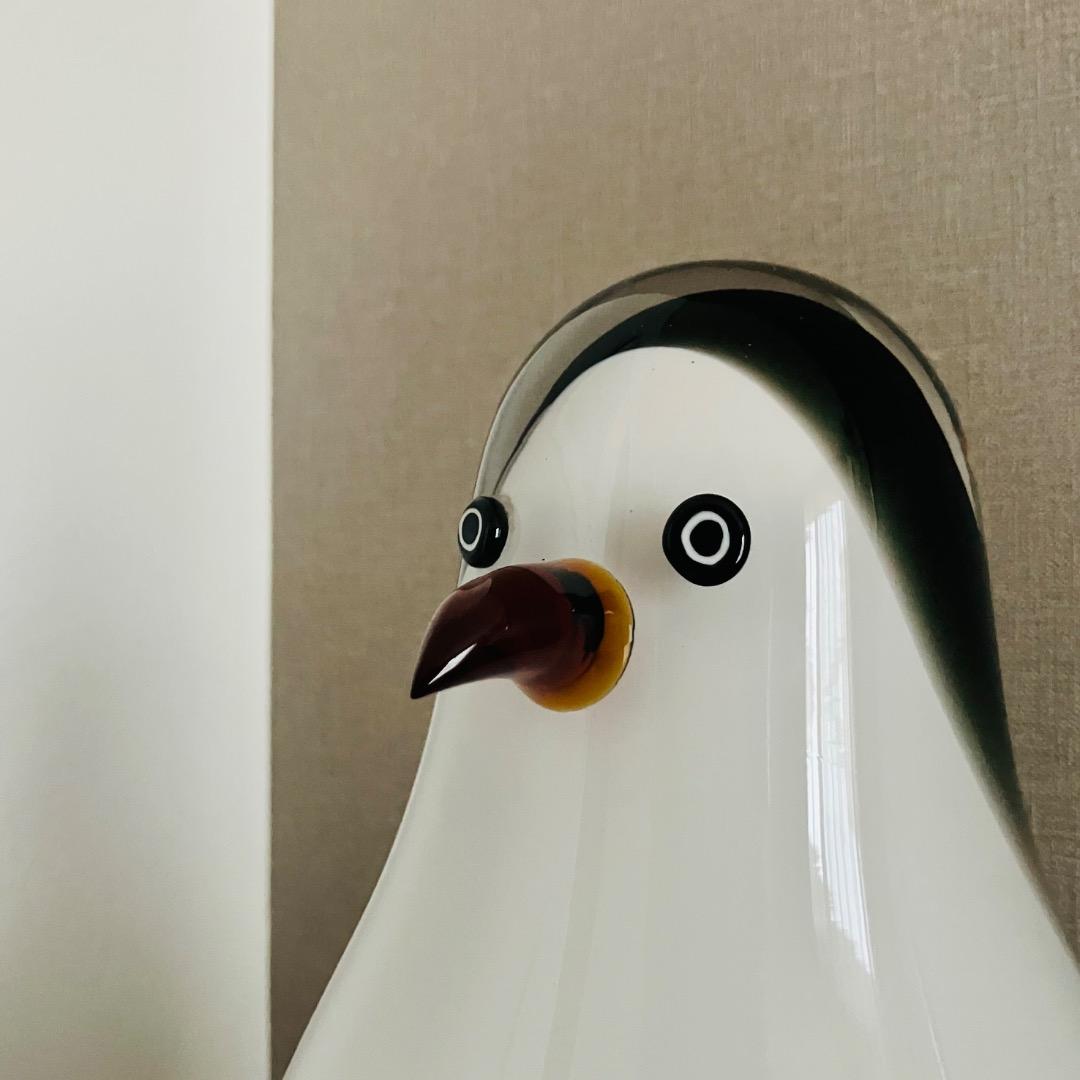 【お取り置き品】ヤマギワ 岩津ガラス ペンギン 大きなガラスのフロアスタンド