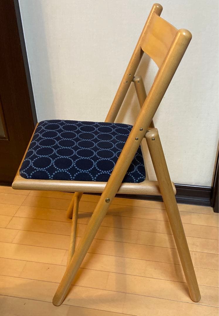 値引き！無印良品　木製　折りたたみイス　ミナペルホネン　dop生地
