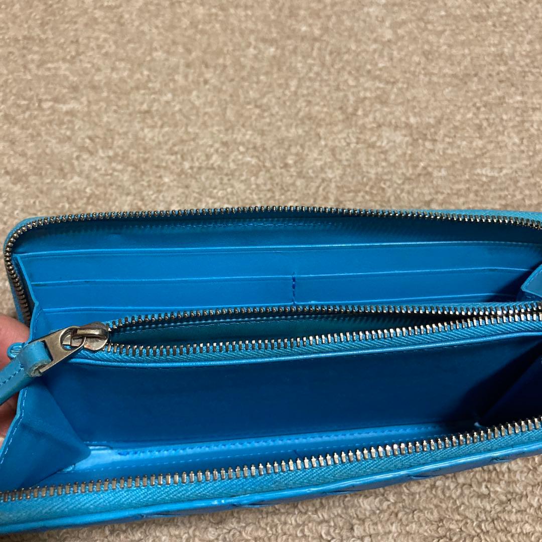 ボッテガ・ヴェネタ 長財布 水色