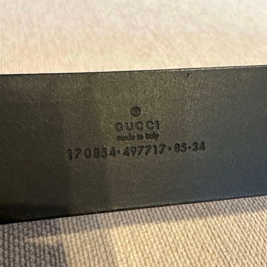 GUCCI グッチ　レザーベルト　ブラック