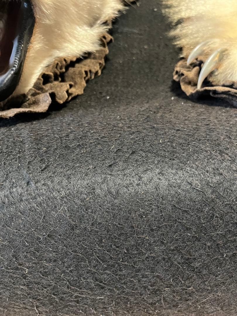 白熊　剥製　ラグ