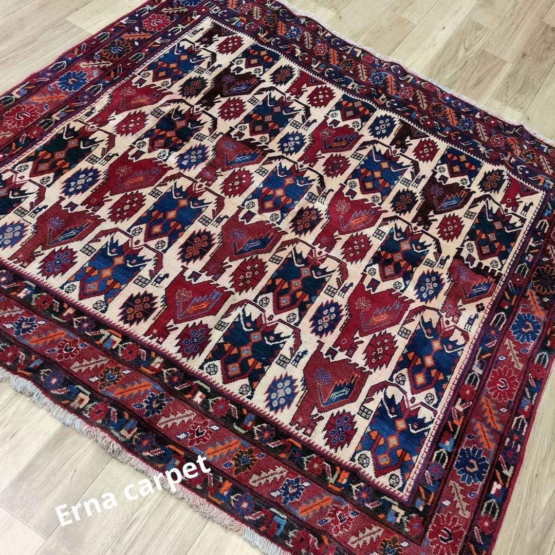 ペルシャ絨毯 手織り 草木染　スィールジャーン産 167x163 Sirjan