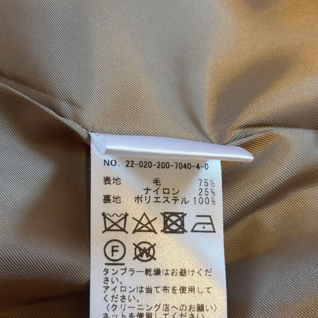 Spick&Span W/Nyモッサジャケットライクコート ベージュ チェスター