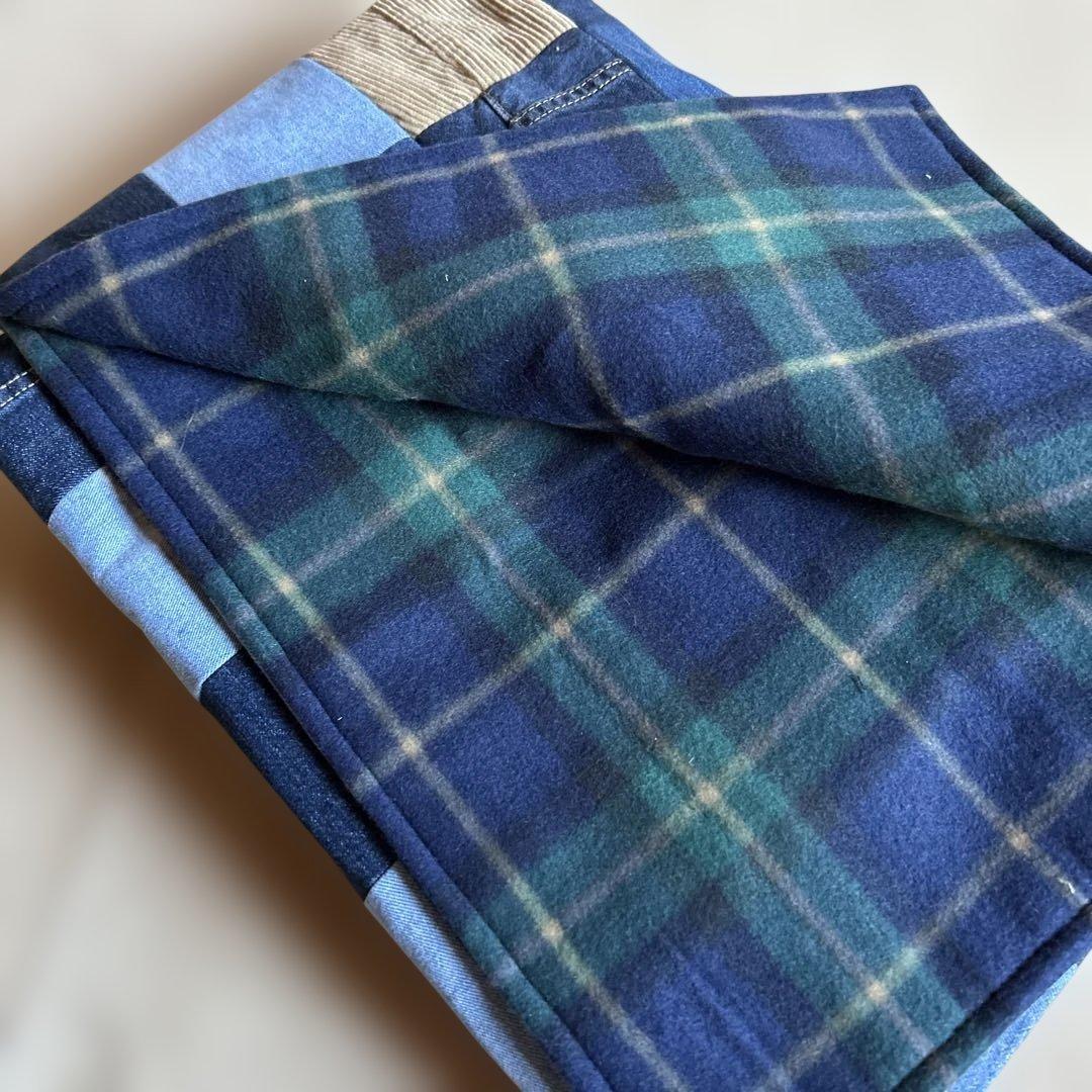 デニムリメイクブランケットマルチカバー膝掛け