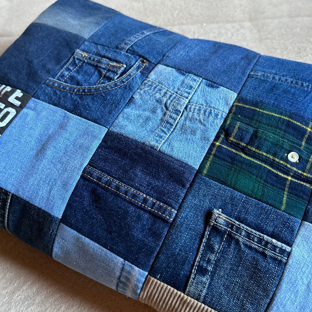 デニムリメイクブランケットマルチカバー膝掛け