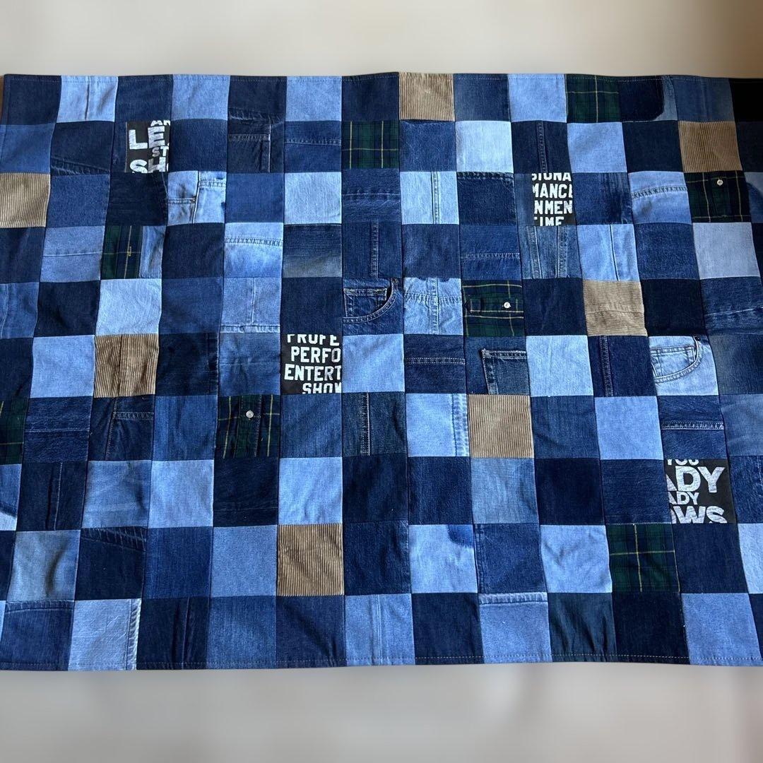 デニムリメイクブランケットマルチカバー膝掛け