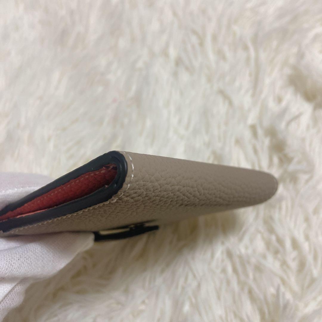 極美品✨BONAVENTURA✨ベルテッド✨ミディアム ウォレット✨グレージュ