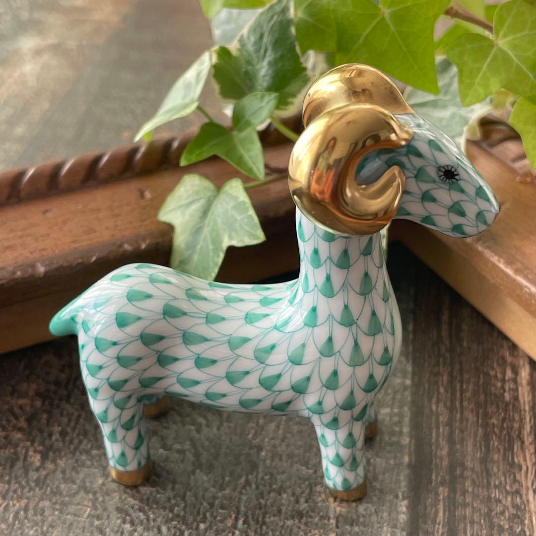 HEREND ゾディアック　十二支フィギュリン　グリーン　2015年