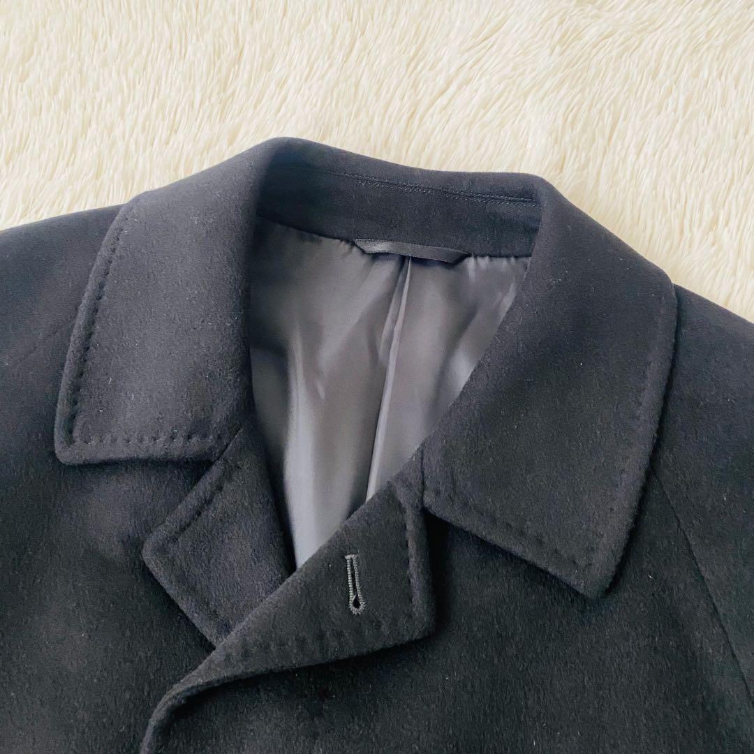 最上級ピュアカシミヤ100%●極美品●マキシ丈 Aラインバルマカーンコート XL