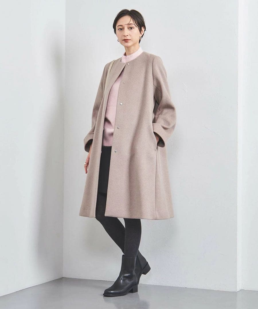 新品未使用　ユナイテッドアローズ Aライン ミドル コート ウール　34